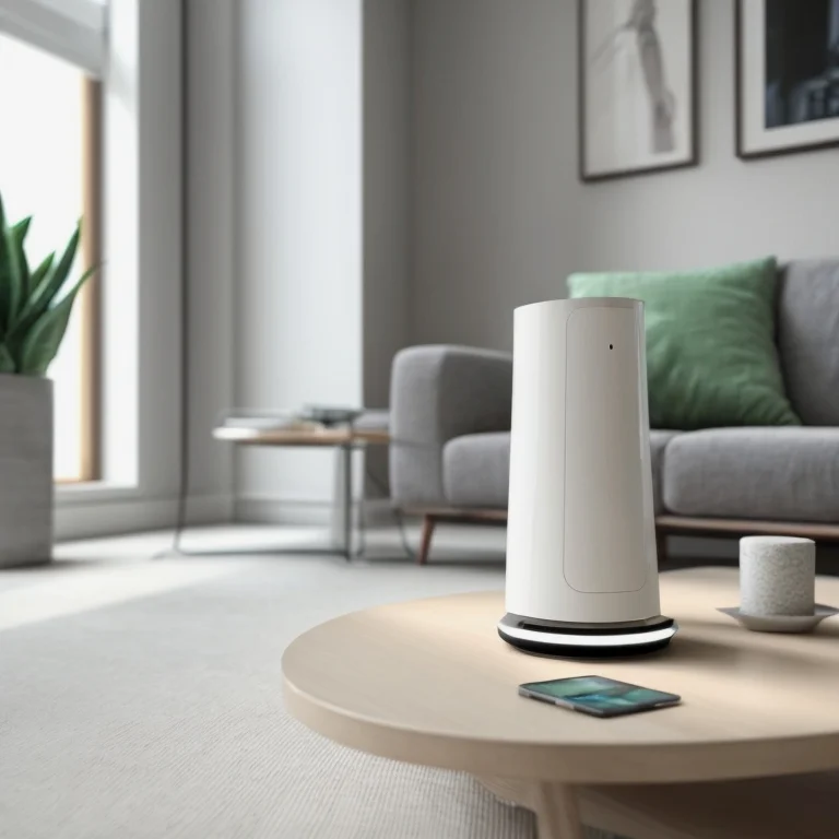 Modernes Wohnzimmer mit Smart-Geräten
